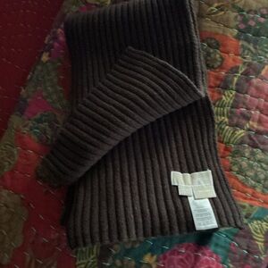 Michael Kors Dark Brown Knit Scarf